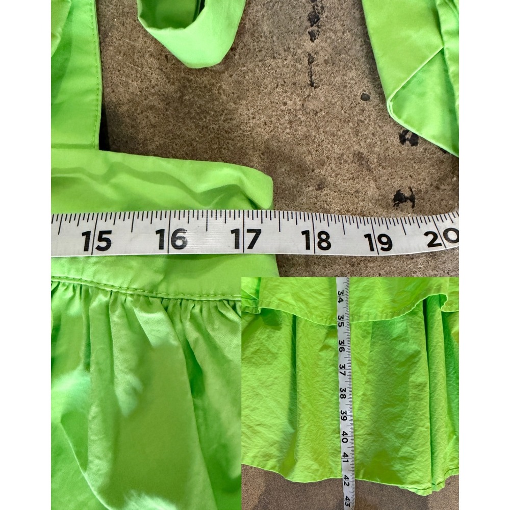 Christopher John Rogers x Target Tie Strap High-Low Babydoll Dress M Green - Picture 9 of 9